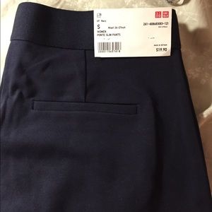 NWT Uniqlo size Small Navy Ponte Slim Pants